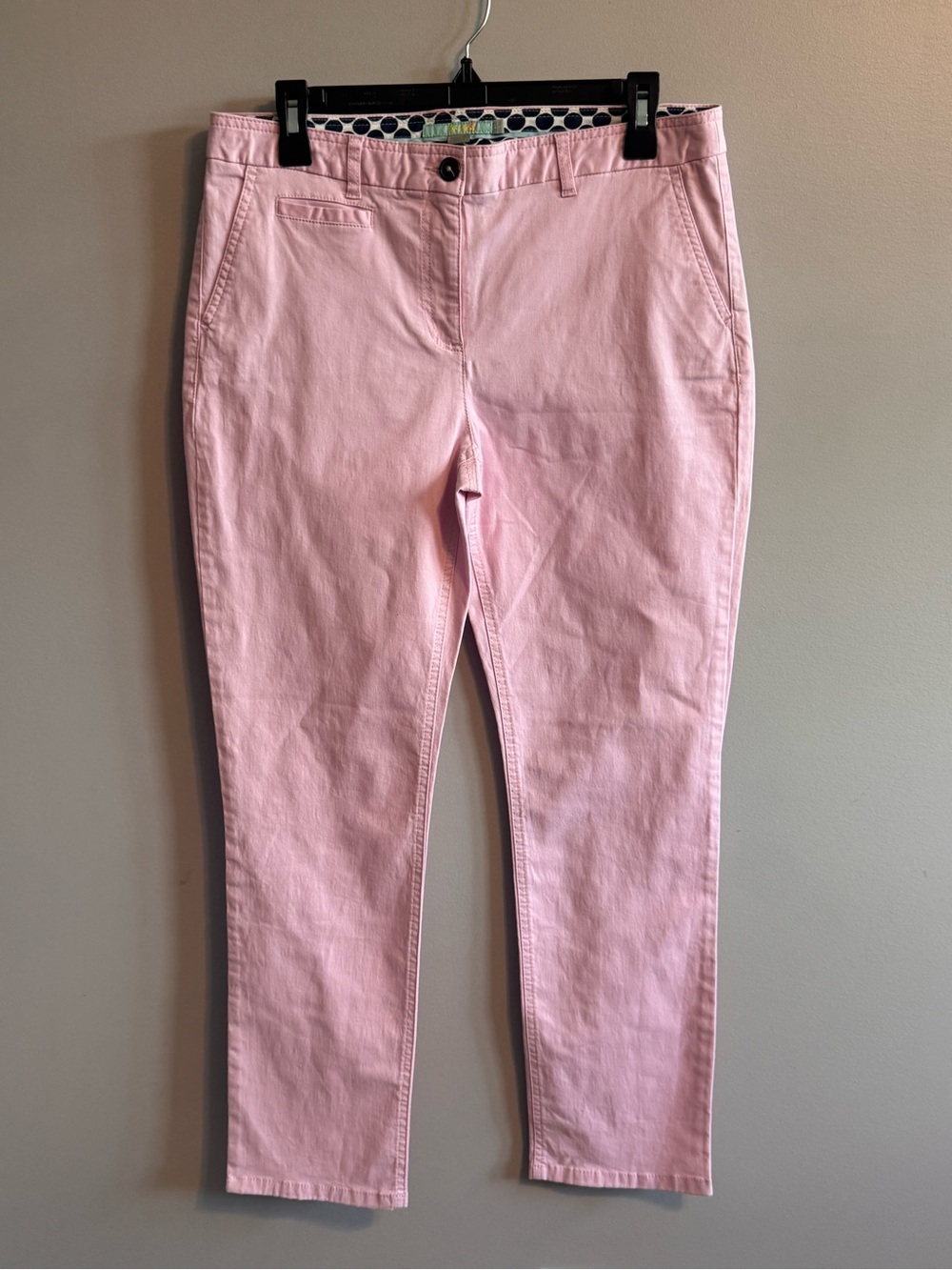 Boden Women’s US 8R Pink Chino Pants Stretch Cotton Preppy Cropped